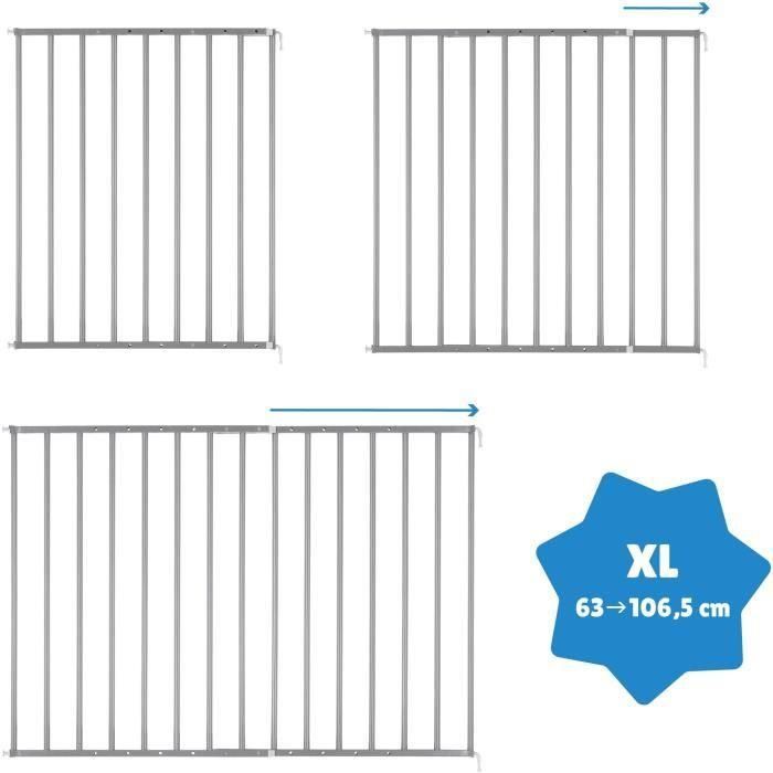 Puerta de seguridad Badabulle Safe & Protect XL (60-107 cm) 2