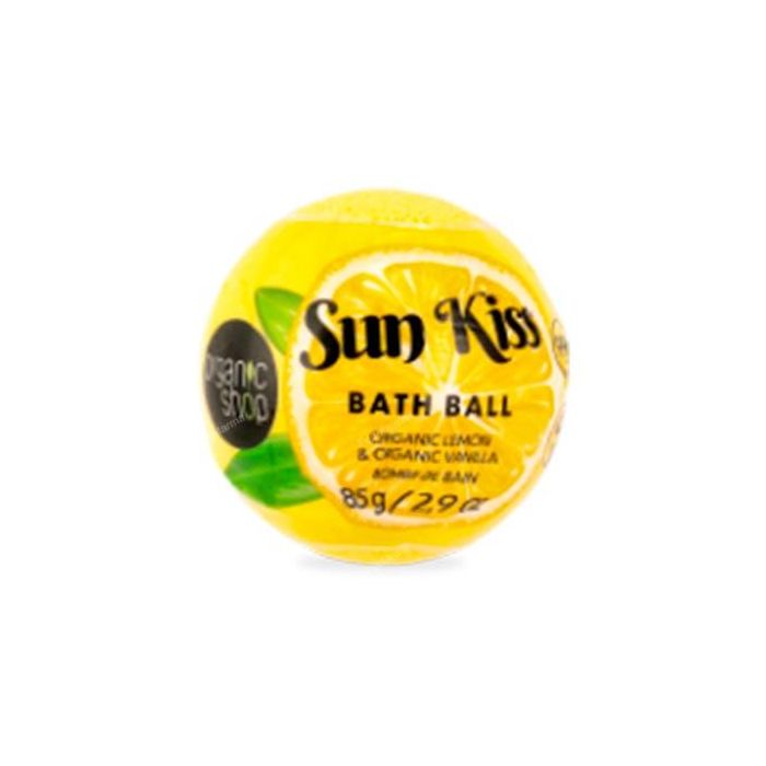 Bomba De Baño De Limon Y Vainilla Organicos «Sun Kiss», 85 G Bomba De Baño De Limon Y Vainilla Organicos «Sun Kiss», 85 G