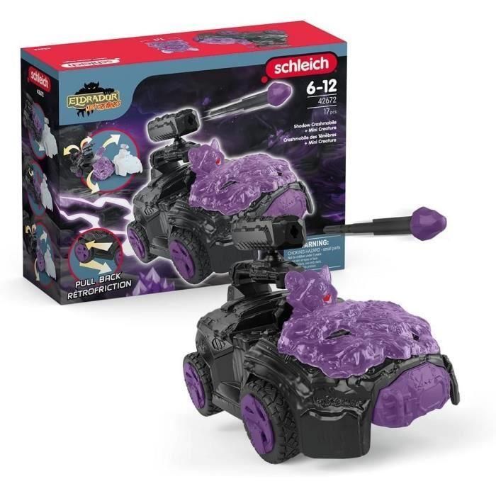 SCHLEICH- Crashmobile Oscuro con Mini Criatura- 42672- Gama de Mini Criaturas Eldrador