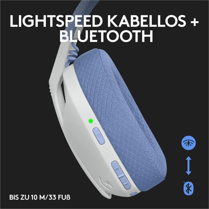 Logitech Auriculares G435 Gaming Inalámbricos Bluetooth/LIGHTSPEED, Sonido Envolvente, Micrófono Integrado, Blanco 2 Logitech Auriculares G435 Gaming Inalámbricos Bluetooth/LIGHTSPEED, Sonido Envolvente, Micrófono Integrado, Blanco 2