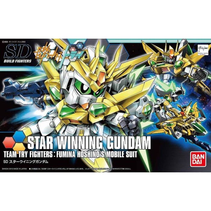 BANDAI HOBBY Figura Star Winning Gundam SD Transformable con Star Funnels - Gundam Build Fighters Try