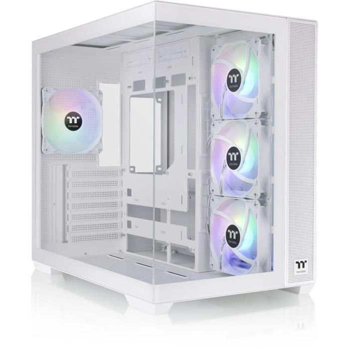 Caja PC - THERMALTAKE - View 380 TG ARGB Snow - Semitorre - ATX - Cristal templado - Blanco