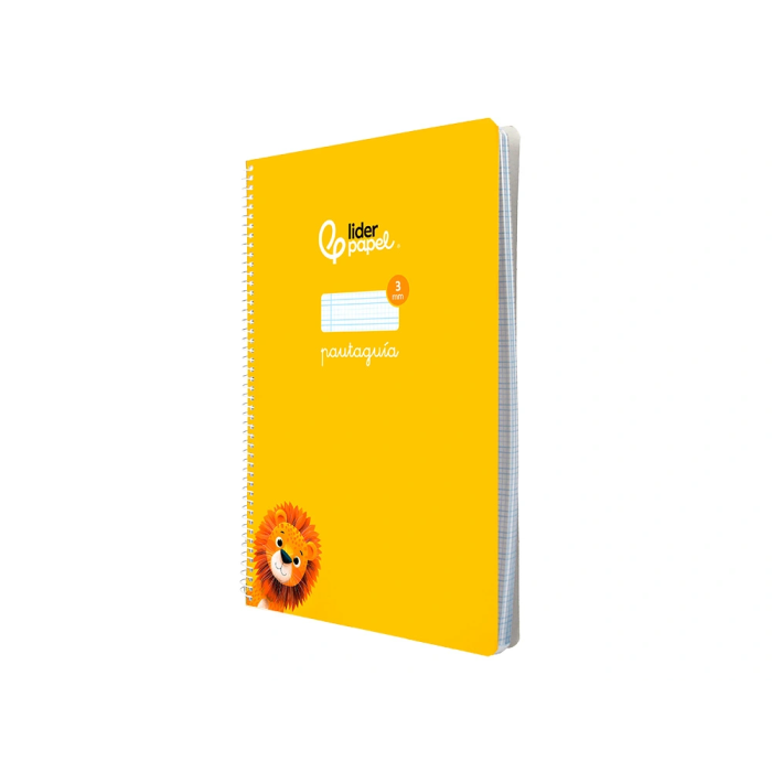 Liderpapel Cuaderno espiral A4 tapa blanda 80 hojas cuadro pautado 3mm color amarillo 3