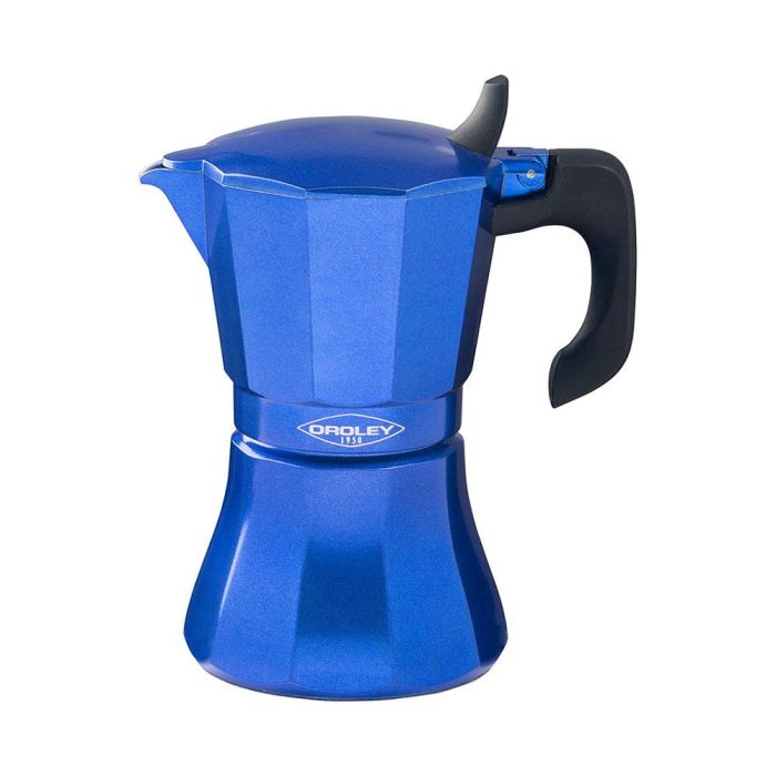 Cafetera de aluminio de 6 tazas modelo "petra" color azul