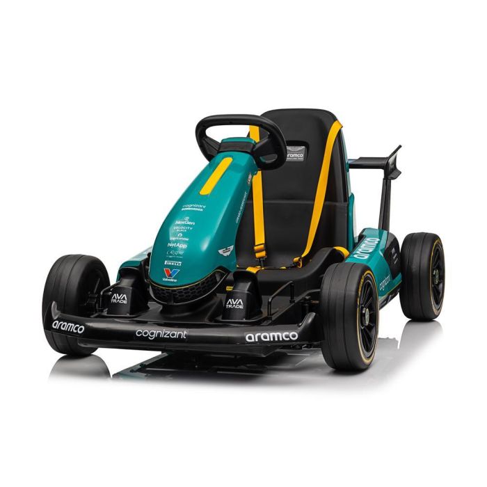 Bizak Aston Martin Kart F1 - Coche eléctrico infantil, licencia oficial, 6+ años, Bluetooth, luces, 12V 1