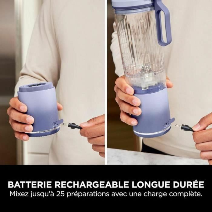 Ninja BC251EULD Licuadora portátil Blast Max, 530 ml, batería 2h, inalámbrica, sin BPA, lavanda 5