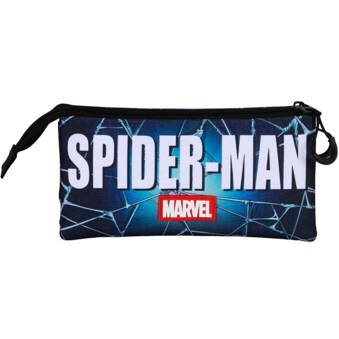 Marvel Spiderman Estuche Portatodo Triple Maximum Azul con 3 Compartimentos y Material Ripstop Resistente 3 Marvel Spiderman Estuche Portatodo Triple Maximum Azul con 3 Compartimentos y Material Ripstop Resistente 3