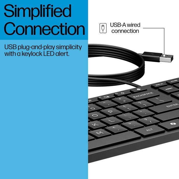 HP 320K Teclado USB con Cable para Escritorio, Máxima Productividad y Confort Fiable para Trabajo Diario, Layout Portugués 3 HP 320K Teclado USB con Cable para Escritorio, Máxima Productividad y Confort Fiable para Trabajo Diario, Layout Portugués 3