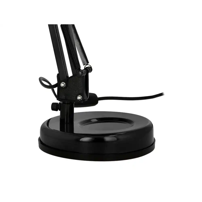 Q-connect Lámpara de Escritorio Polaris Metálica con Interruptor, Brazo Doble y 3 Articulaciones, Color Negro 3