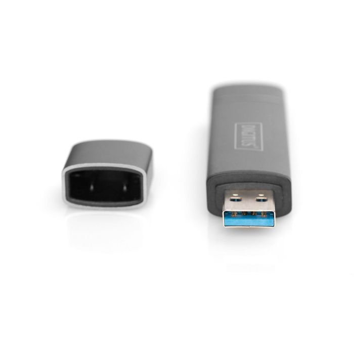 Digitus Dual Card Reader Hub USB-C USB 3.0 para tarjetas SD y Micro SD, OTG, Aluminio, 5000 Mbit/s 2