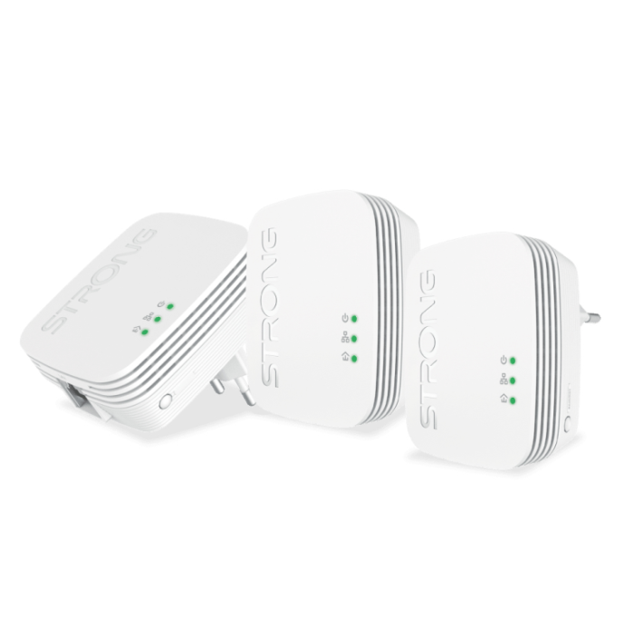 Strong Powerline 600 Triple Pack Mini 600 Mbit/s Ethernet Blanco 3 pieza(s) Strong Powerline 600 Triple Pack Mini 600 Mbit/s Ethernet Blanco 3 pieza(s)