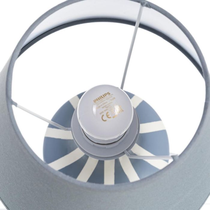 Lámpara Mesa Azul Cerámica-Tejido 22 X 22 X 30 cm