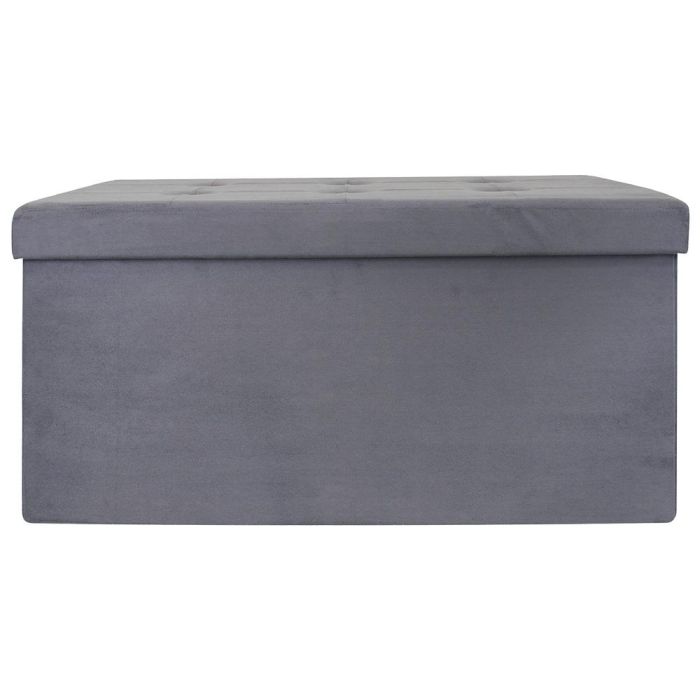 Home Deco Factory Banco Puf Plegable Gris Oscuro 76x38 cm 2 Home Deco Factory Banco Puf Plegable Gris Oscuro 76x38 cm 2