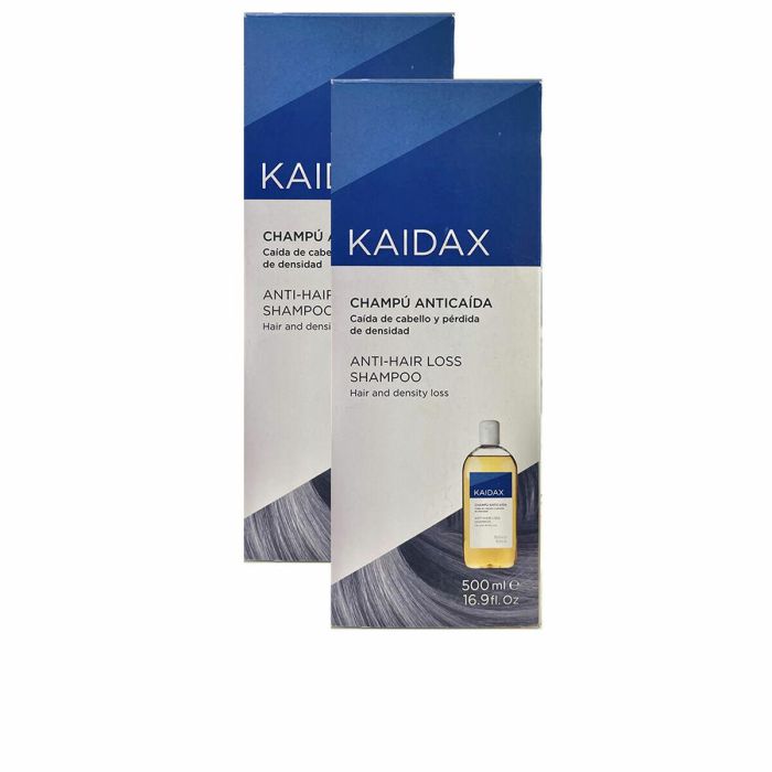 KAIDAX Champú Anticaída de Topicrem, Tratamiento para el Cabello Débil y Caída del Pelo, Pack Ahorro 2 x 500 ml