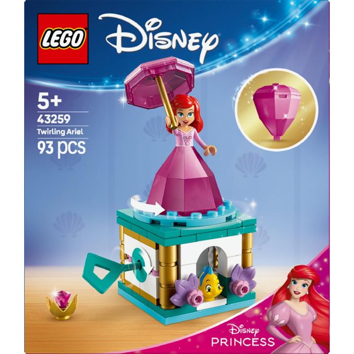 LEGO 43259 Disney Princess Ariel Bailarina - Set de Construcción La Sirenita con Vestido Diamante y Base Giratoria para Niños +5 Años 11