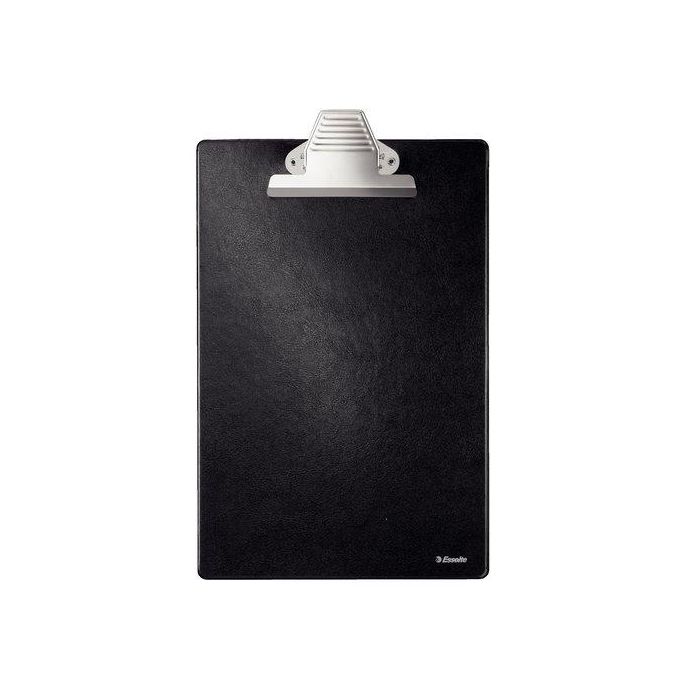 Esselte Carpeta A4 con pinza y base de plástico forrado, negro