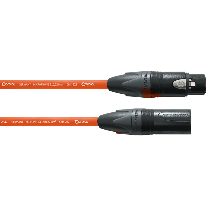 Cordial Cable de Micrófono XLR 5M Naranja Cordial Cable de Micrófono XLR 5M Naranja