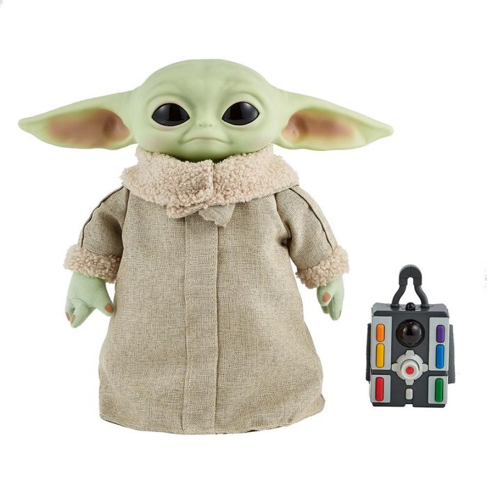 Mattel Peluche El Mandaloriano Star Wars Baby Yoda con Control Remoto, 28 cm, Emite Sonidos 1