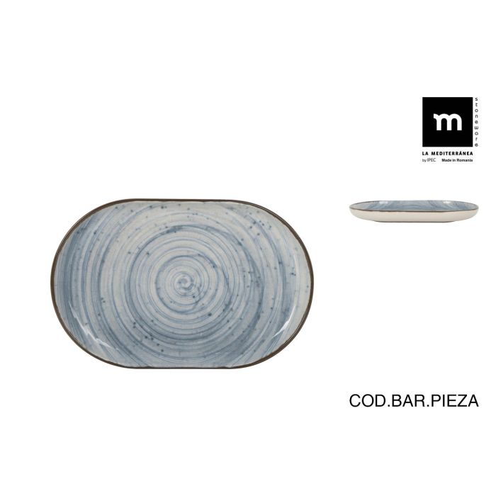 Fuente Ovalada Swirl Nordic Brillo 20x13x2 cm - Inde (24 Unidades) Fuente Ovalada Swirl Nordic Brillo 20x13x2 cm - Inde (24 Unidades)
