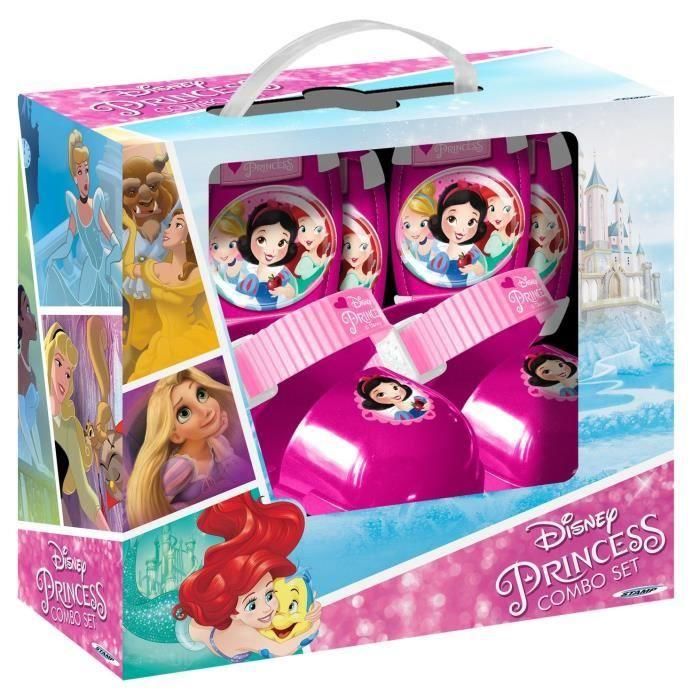 DISNEY PRINCESSES Patines de ruedas con coderas / rodilleras 2