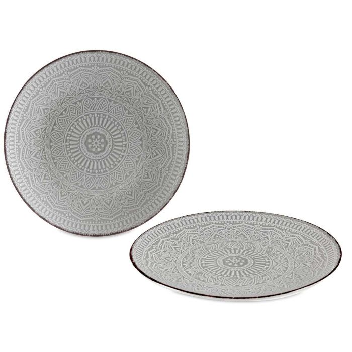 Plato Relieve Llano Gris 27Cm Vessia (24 Unidades) Plato Relieve Llano Gris 27Cm Vessia (24 Unidades)