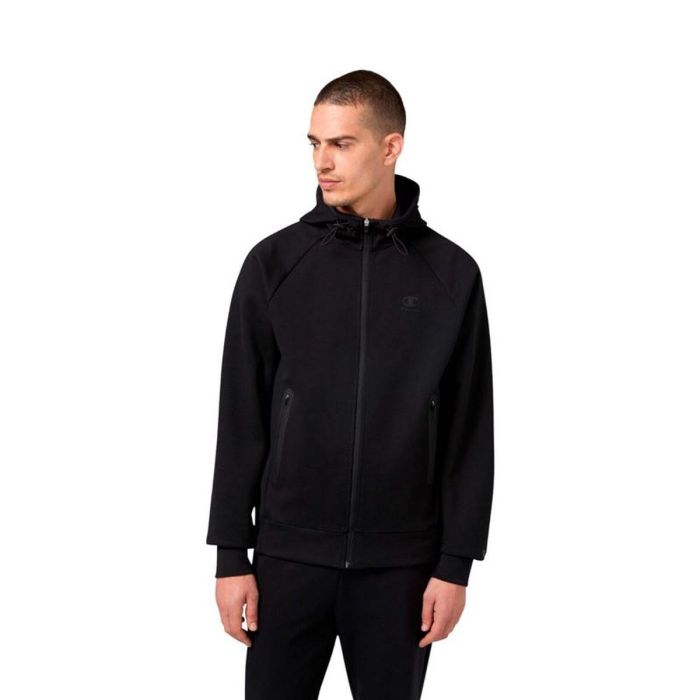 Sudadera con Capucha Hombre Champion C-Tech Negro M 4