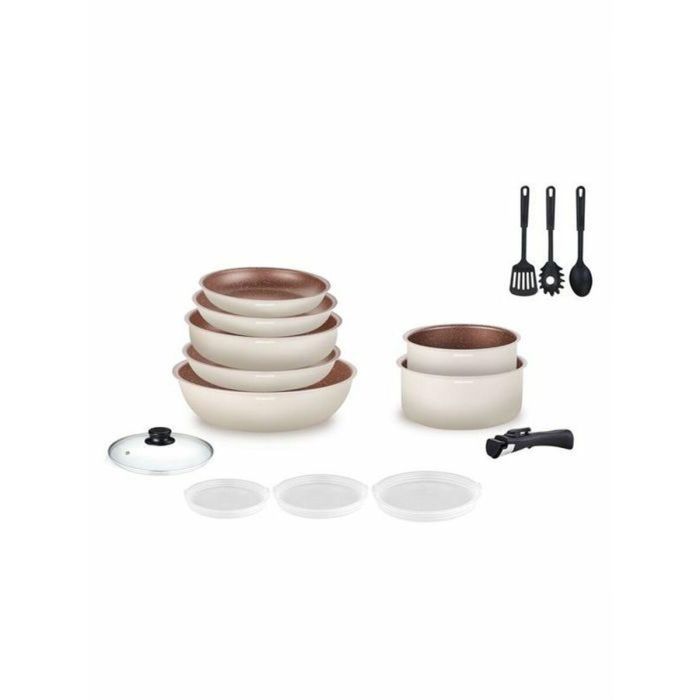Arthur Martin AM1453 Juego de Utensilios de Cocina de 18 Piezas en Color Crema