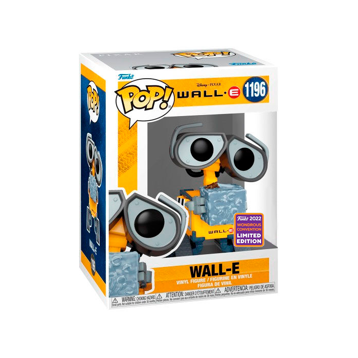 Funko Figura POP Disney Wall-E - Wall-E Raised Exclusive de Vinilo de 9cm en Caja Regalo con Ventana