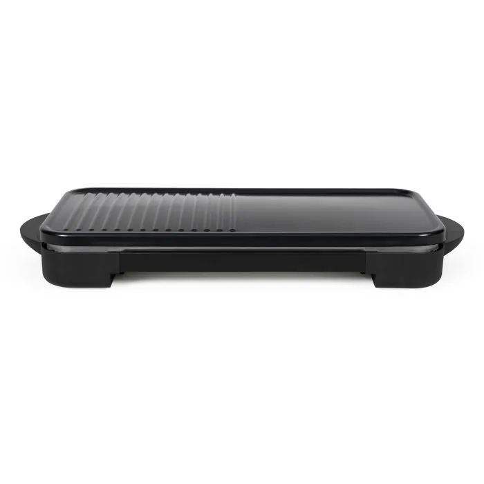 Livoo DOC349N Crepera y Plancha 2 en 1 de 1500 W para 8 Mini Crepes (11.5 cm), Sin PFAS, Color Negro