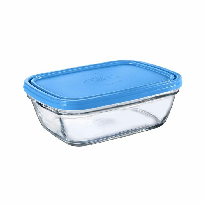 Fiambrera Rectangular con Tapa Duralex Freshbox Azul 1,1 L