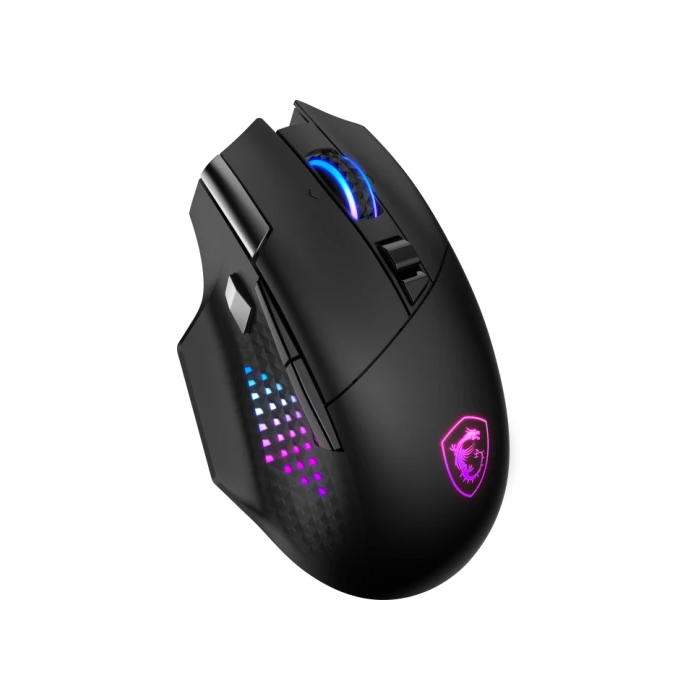 MSI S12-4301370-CLA Ratón Gaming Versa Pro Inalámbrico Óptico 26000 ppp 15 Botones Negro con Mouse Dock Pro 5