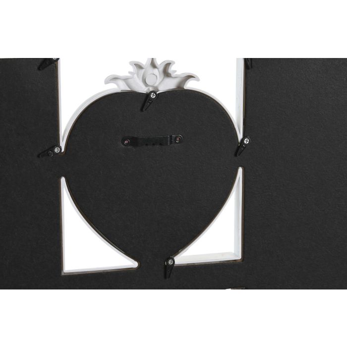 DKD Home Decor Marco Multifoto Romantico Blanco 2 x 34 x 49.5 cm con espacio para 6 fotos 2