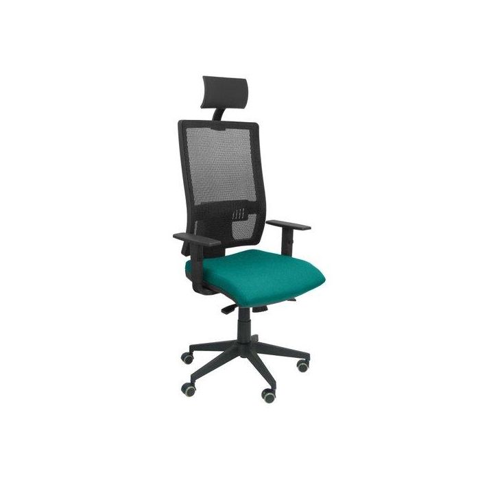 Silla Piqueras Y Crespo Horna Brazos Regulables Cabecero Incluido Mecanismo Sincro Apoyo Lumbar Respaldo Malla Transpirable Y Asiento Tapizado Bali Verde Turquesa