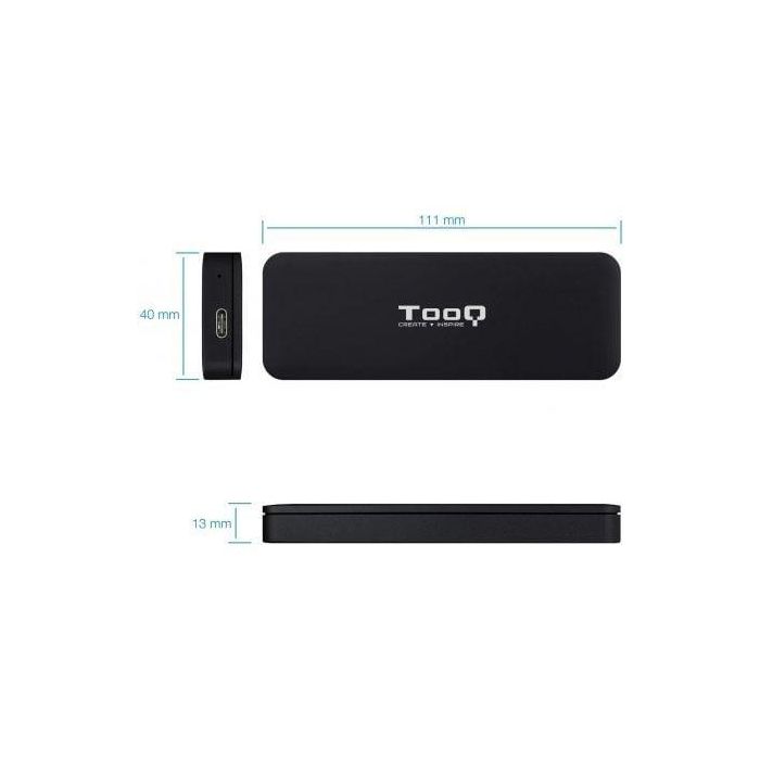 Tooq Caja Externa TQE-2280B para SSD M.2 NVMe PCIe, USB-C 3.1 Gen2, Hasta 1TB, Negro 1 Tooq Caja Externa TQE-2280B para SSD M.2 NVMe PCIe, USB-C 3.1 Gen2, Hasta 1TB, Negro 1