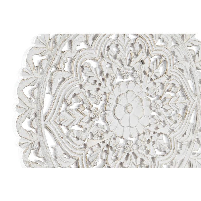 DKD Home Decor Mandala Blanco MDF 2 x 40 x 40 cm (4 Unidades) Decoración de Pared 1