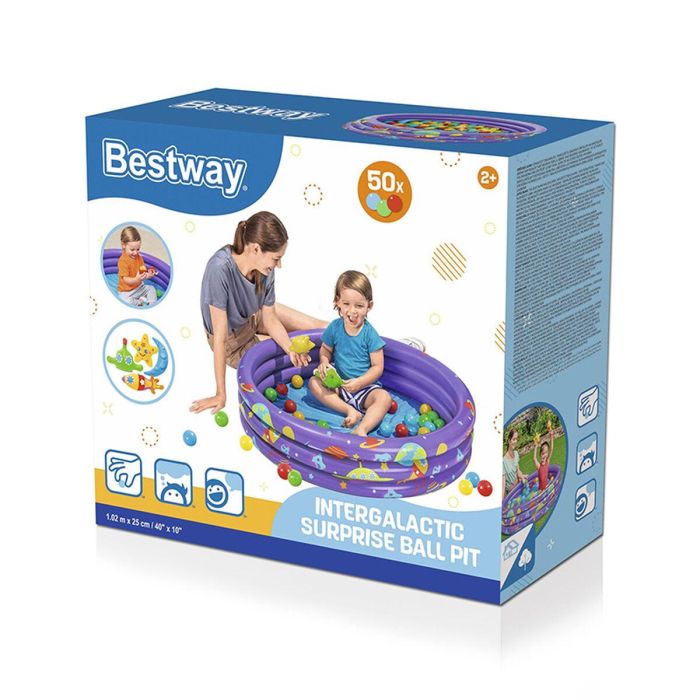 Bestway Piscina Hinchable Infantil 3 Aros con Bolas 102x25 cm +2 Años Interior y Jardin 52466 10