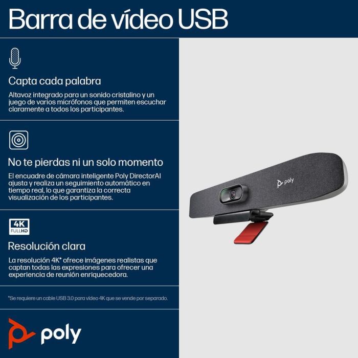 Webcam Poly Studio 30 4K Uhd 4 Webcam Poly Studio 30 4K Uhd 4