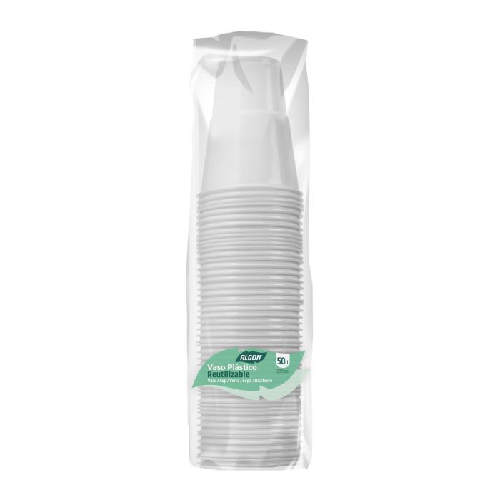 Set de 50 vasos blancos Algon 330 cc (12 Cajas) 2 Set de 50 vasos blancos Algon 330 cc (12 Cajas) 2