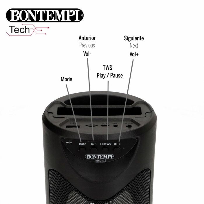 Altavoz con Micrófono Karaoke Bontempi 6 Unidades 1 Altavoz con Micrófono Karaoke Bontempi 6 Unidades 1
