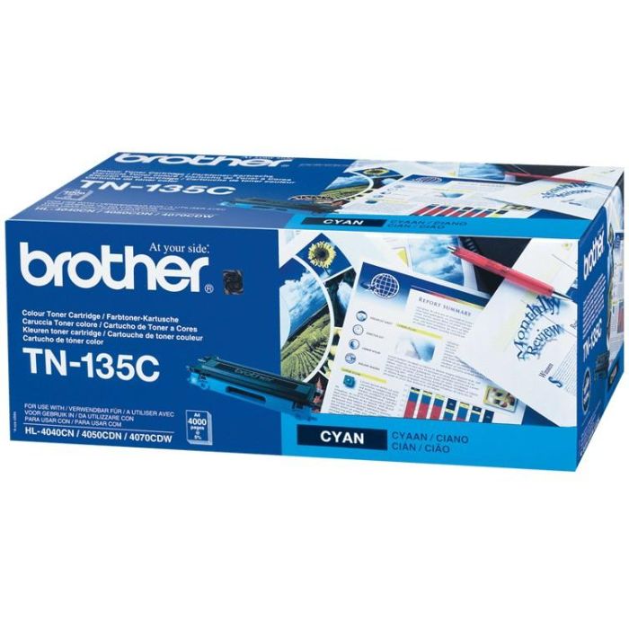 Brother TN-135C Tóner Original Cian 4000 páginas para DCP-9040CN, HL-4040CN, MFC-9450CDN y más 1 Brother TN-135C Tóner Original Cian 4000 páginas para DCP-9040CN, HL-4040CN, MFC-9450CDN y más 1