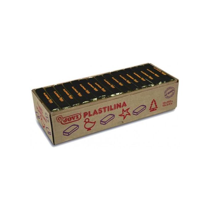 Jovi Caja 15 Pastillas Plastilina 350 g Negro 7215