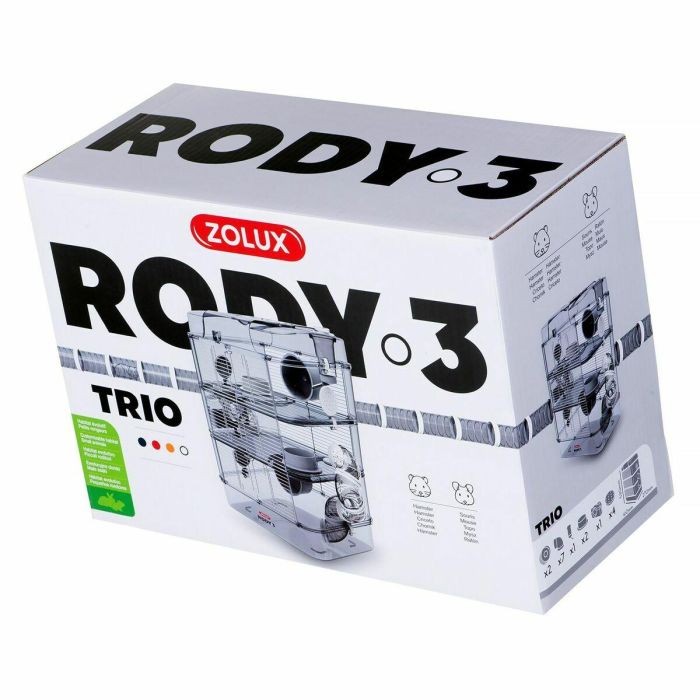 Zolux ZOL3336022060225 Jaula Rody3 Trio de 3 niveles para hámsteres, ratones y jerbos - L 41 x P 27 x H 53 cm - Blanco 21 Zolux ZOL3336022060225 Jaula Rody3 Trio de 3 niveles para hámsteres, ratones y jerbos - L 41 x P 27 x H 53 cm - Blanco 21