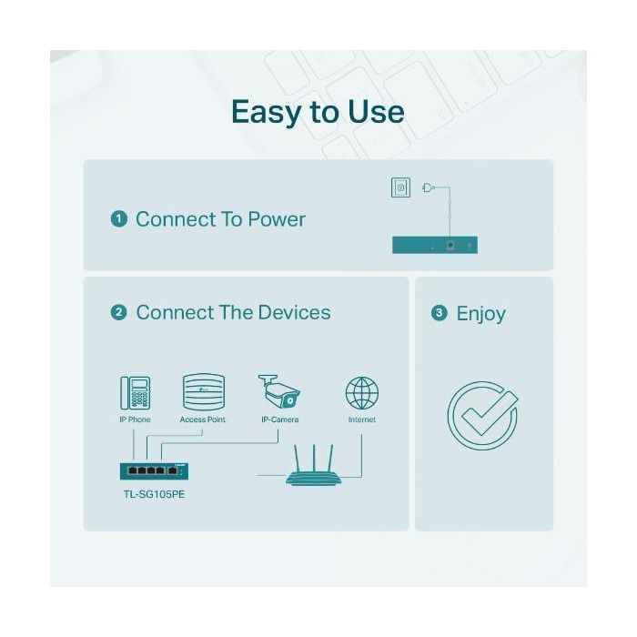 TP-LINK 5-Port Gigabit Easy Smart Switch with 4-Port PoE+ 6 TP-LINK 5-Port Gigabit Easy Smart Switch with 4-Port PoE+ 6