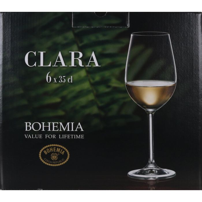 Set 6 Copas Vino Blanco Bohemia 350 cc Clara (4 Cajas) 1 Set 6 Copas Vino Blanco Bohemia 350 cc Clara (4 Cajas) 1