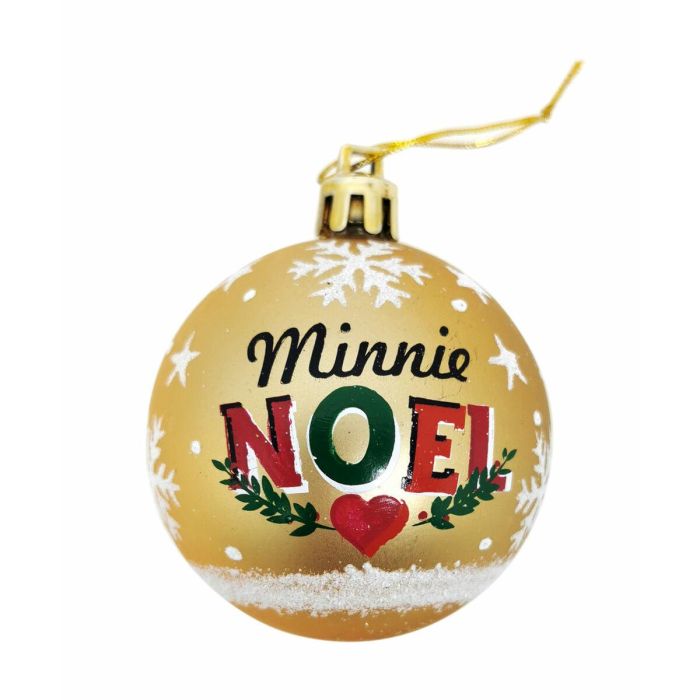 Bolas navidad 6cm pack 10 oro minnie mouse "lucky" 2