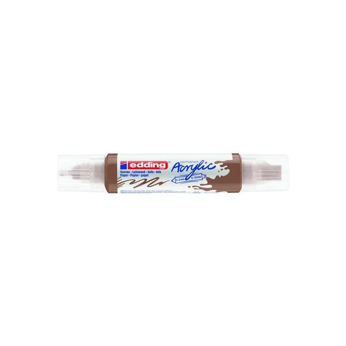 Marcador Acrylic Edding 5400 3D Doble Punta (2-3/5-10 Mm) Avellana 5 unidades