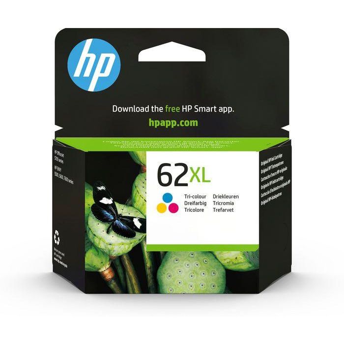 HP 62XL High Yield Tri-color Original Ink Cartridge HP 62XL High Yield Tri-color Original Ink Cartridge