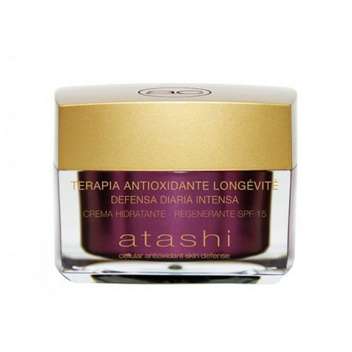Atashi CELLULAR ANTIOXIDANT SKIN DEFENSE Crema Hidratante Regenerante Antienvejecimiento, Antipolución, Luminosidad, Día, Piel Sensible 50 ml