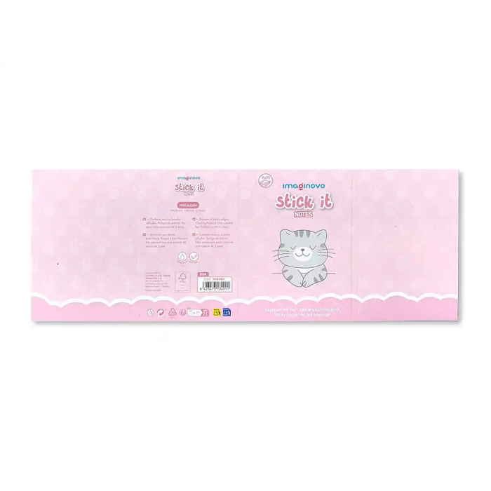 Imaginovo Notas Adhesivas Gatito, 20 Piezas Tamaños Surtidos, Diseño Fantasía Divertido para Niños 2