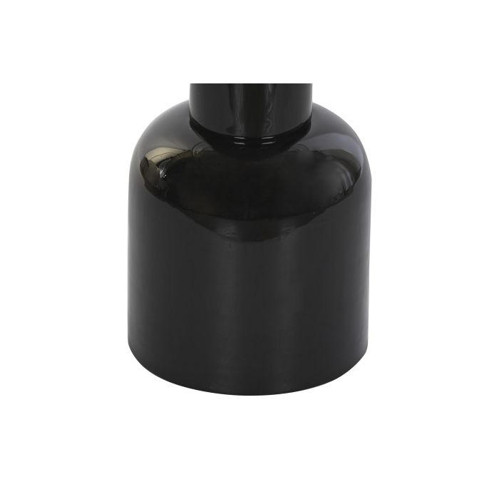 DKD Home Decor Mesita Auxiliar Moderno Transparente Negro Cristal y Hierro 41 x 57 x 41 cm 3